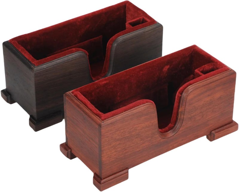 YWYLL Violin and Bow Holder ( Stand), Wooden Violin Holder Floor Display for Violin, Velvet Protection, Stable and Classy Aesthetic (5-rosewood + red relvet) - Image 3
